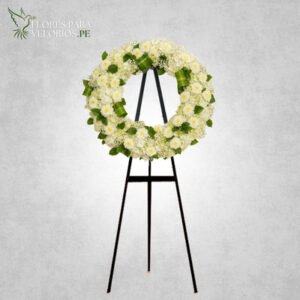 corona funebre 07 greenery - flores para velorios Corona funebre 07 - Greenery