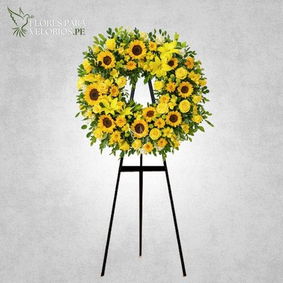 Corona funebre 24 - Girasoles