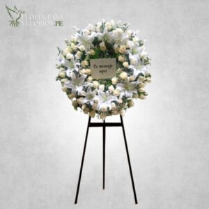 Corona funebre 26 - Rosas & Lirios