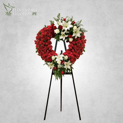 corazon funebre deluxe - flores para velorios Corazón funebre Deluxe