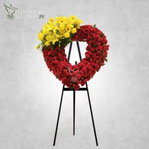 corazon funebre solsticio - flores para velorios Corazón funebre Solsticio