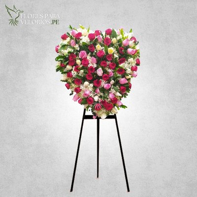 corazon funebre ternura - flores para velorios Corazón funebre Amore