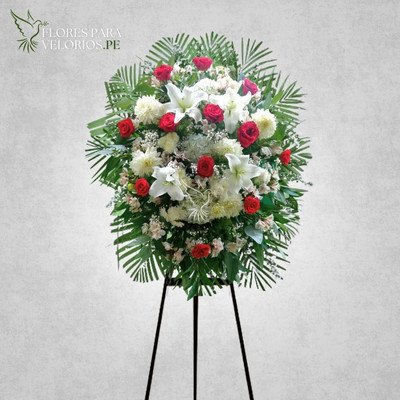 Corona funebre 04 - Roja