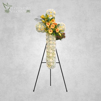 Cruz funebre Gerberas