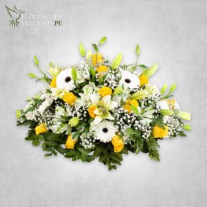 manto funebre flores amarillas - flores para velorios Manto funebre 08 - Flores amarillas