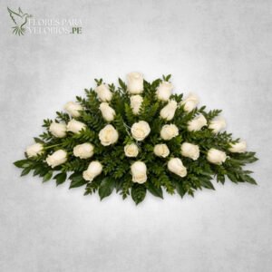 Manto funebre 01 - Rosas blancas
