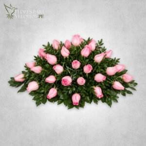 Manto funebre 02 - Rosas rosadas