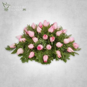 Manto funebre 02 - Rosas rosadas