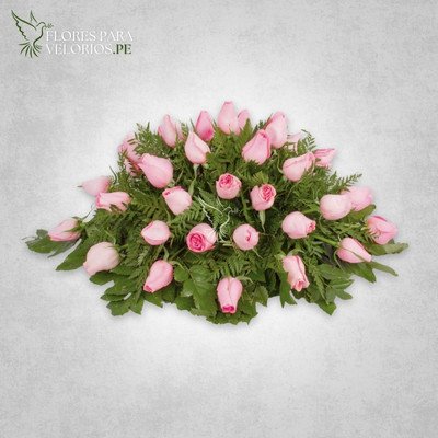 Manto funebre 02 - Rosas rosadas